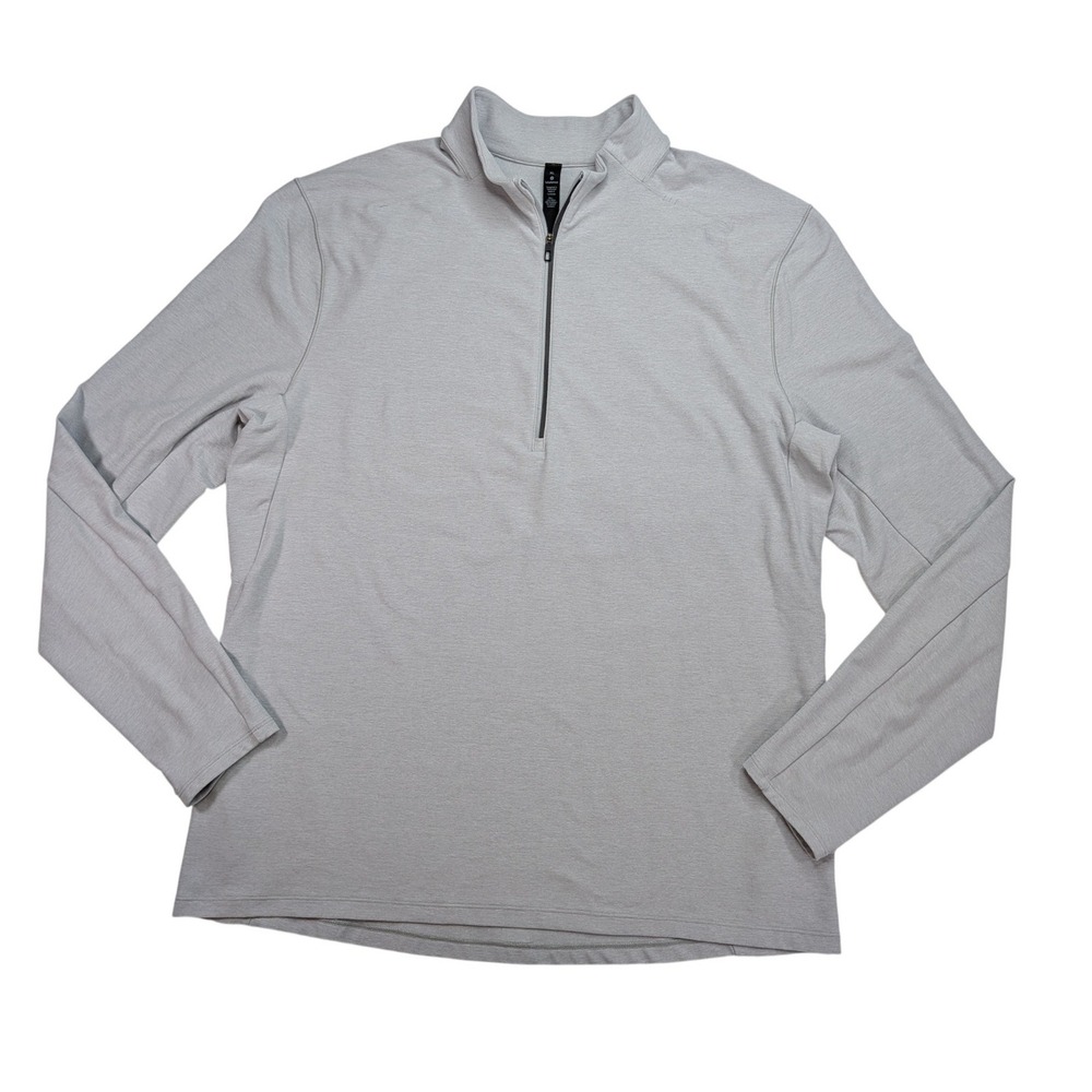Lululemon Smooth Spacer Quarter Zip Mens XL Heather Gray Side Pocket Pullover